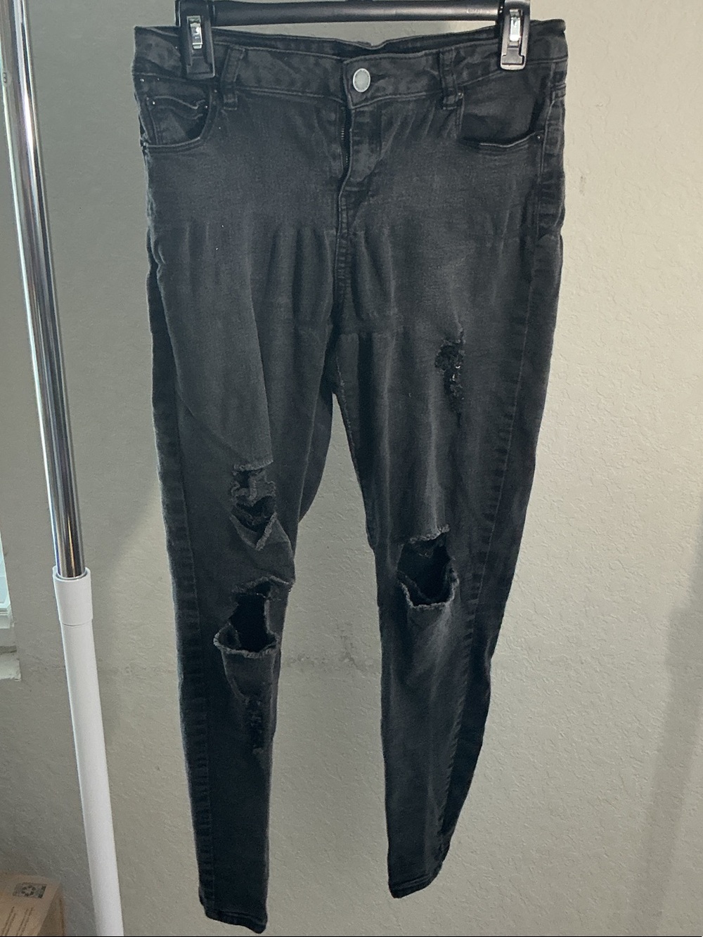 🖤 Ci Sono Size 9 Black Washed Distressed Rip Skinny Jeans DP9805 🖤